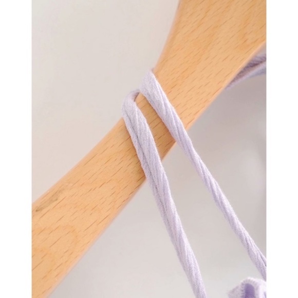 SOLD OUT Lavender Swiss Dot Halter Mini Dress - Picture 6 of 15